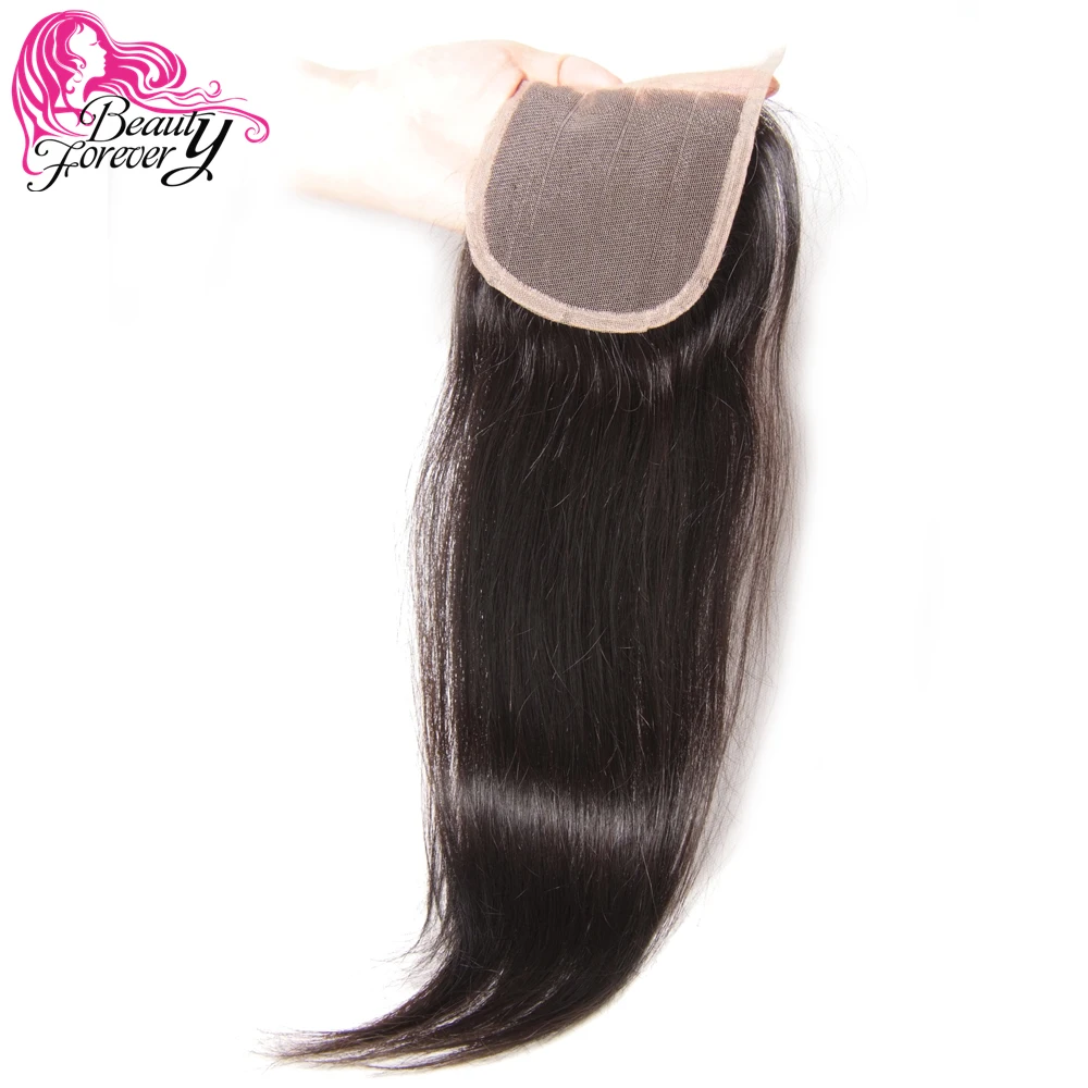 Beauty Forever кружевные малазийские прямые волосы 4*4 три части Remy человеческие