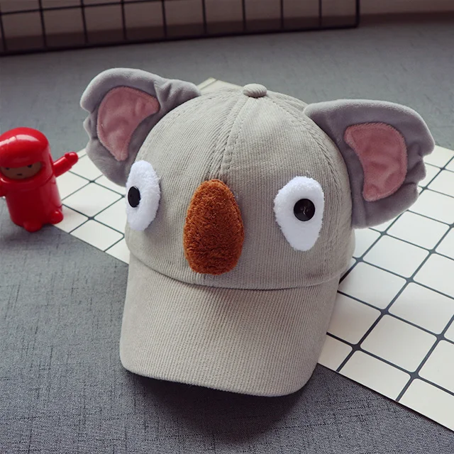 Baby boys girls hat cap winter baseball thicken knit cartoon lovely Elephant casual animals warm wool 1-4years hats | Детская одежда и