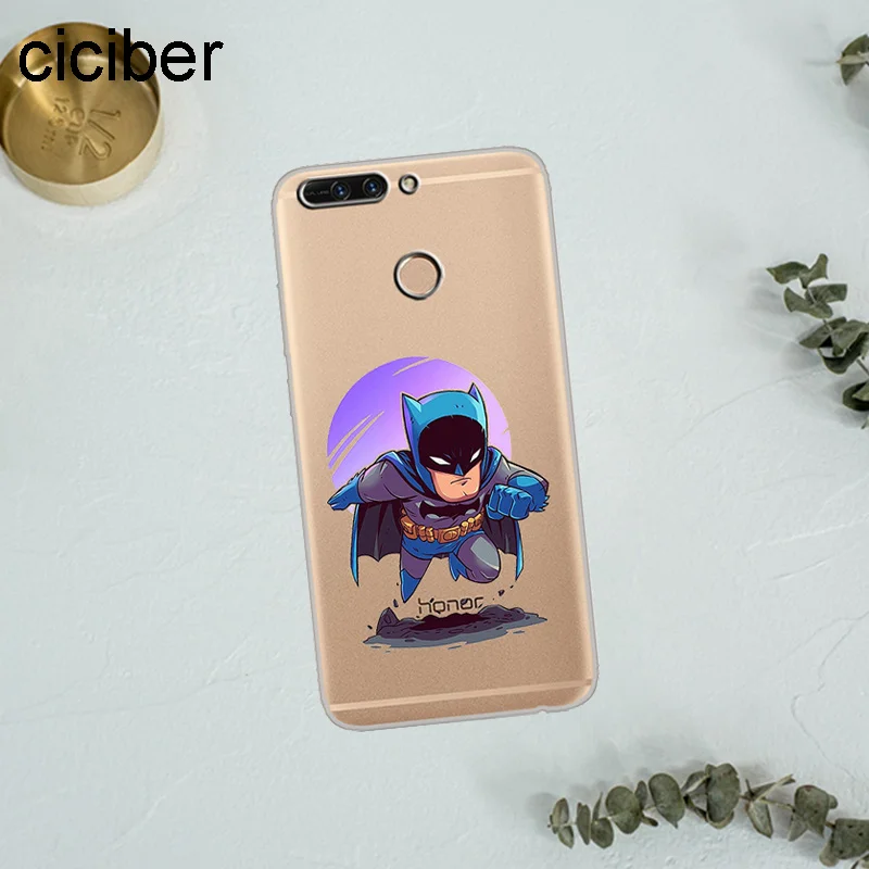 Ciciber Marvel Железный человек Бэтмен Капитан для huawei Honor 8X 7A Pro C 6X Мягкий ТПУ чехол