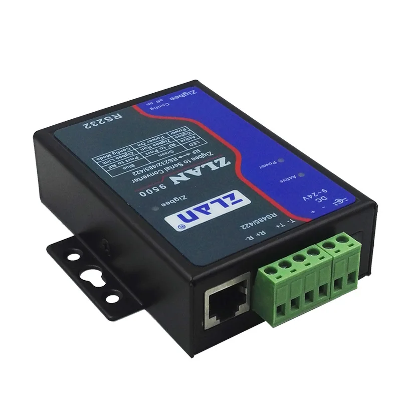 Беспроводной последовательный сервер RS232/485/422 к ZigBee ZLAN9500|Соединители| |