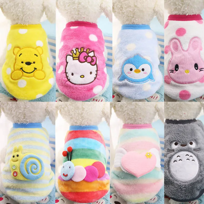 Multi-Цвет по выбору фланель теплый мультфильм наклейки ткани собака кошка одежда