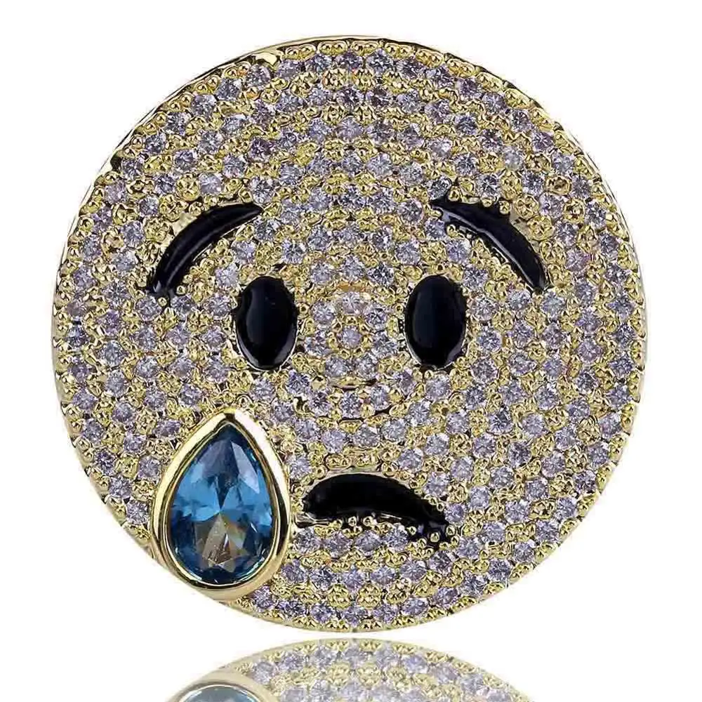 Для мужчин s кольцо в стиле хип-хоп AAA+ CZ камень Bling лед из цвета: золотистый, серебристый Цвет Медь уход за кожей лица кольца для Для мужчин Хип-Хоп Исполнитель ювелирные изделия Одежда высшего качества - Цвет основного камня: Gold-sweat