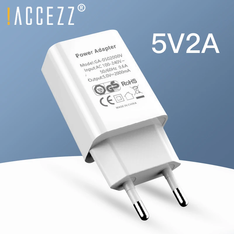 ! ACCEZZ USB зарядное устройство 5V 2A EU вилка для iphone iPad iPod Универсальный Samsung Huawei Xiaomi