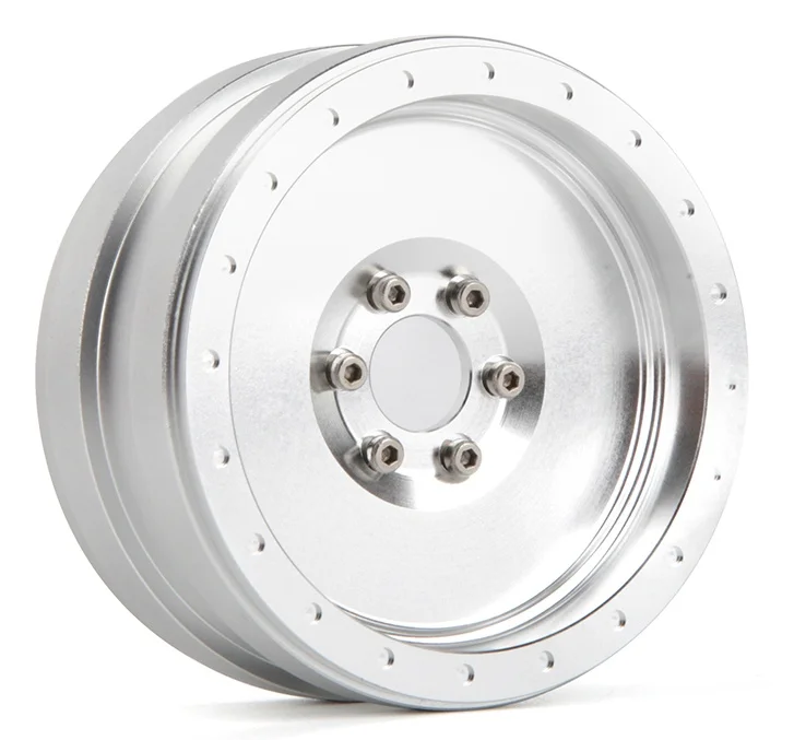 Silver 4 шт. D1RC 2,2 дюймов CNC Beadlock алюминиевый сплав гусеничный обод колеса для Traxxas TRX-4 TRX4 RC4WD D90 D110 TF2 осевой SCX10 90046 - Цвет: Silver