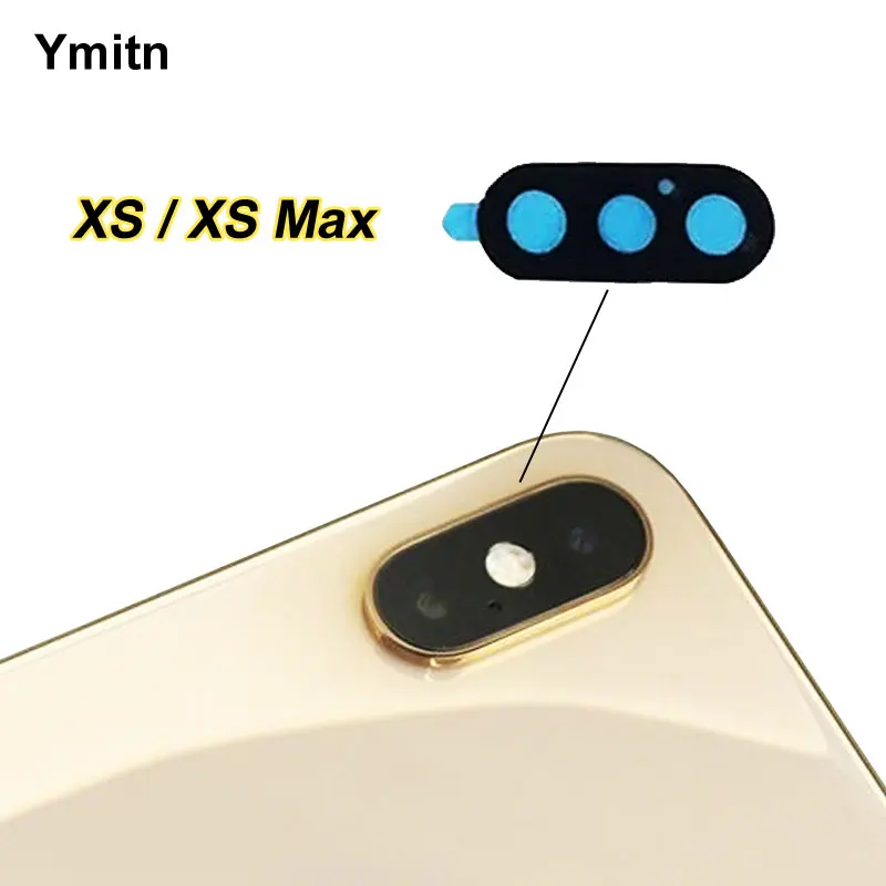 Стеклянный чехол Ymitn для задней и камеры iPhone XS MAX сменный клей | Мобильные телефоны