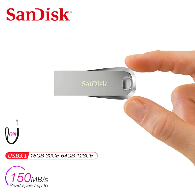 

SanDisk Luxe USB 3.1 pen drive 128gb 64gb up to150MB/s Memoria Usb 3.0 Flash Drive 32gb 16gb metal U Disk Memory Stick 2019 new