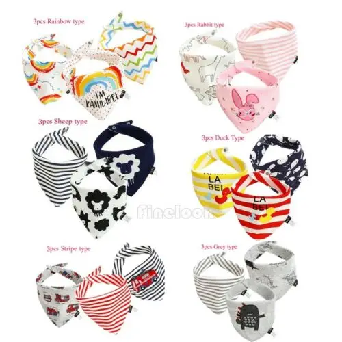 Милые хлопковые нагрудники для маленьких мальчиков и девочек, слюнявчик для кормления, треугольная ткань