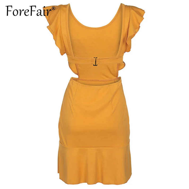Forefair сексуальное платье с открытой спиной 2019 женские летние платья Vestidos женский
