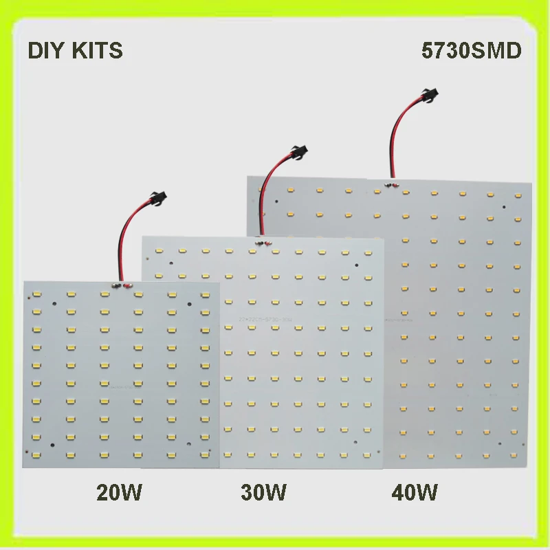 Новое поступление поделки Наборы 5730SMD 20 Вт 30 40 светодиодный Панель Квадратная