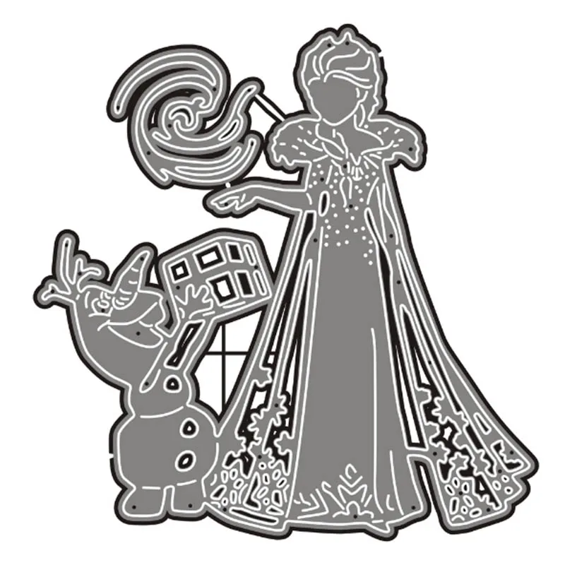Светло-серый Beauty and its little friends Metal Cutting Dies New for Card Making Scrapbooking DIY Album Embossing Paper Craft Dies - Цвет: Светло-серый