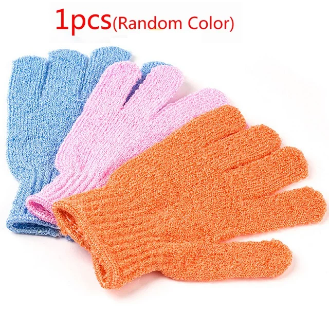 1pcs random color Аксессуар для ванны, перчатка для душа, Очищающий скраб для спины, для купания, отшелушивающая губка для массажа тела, для мытья кожи, для спа, для ванной - Цвет: 1pcs random color