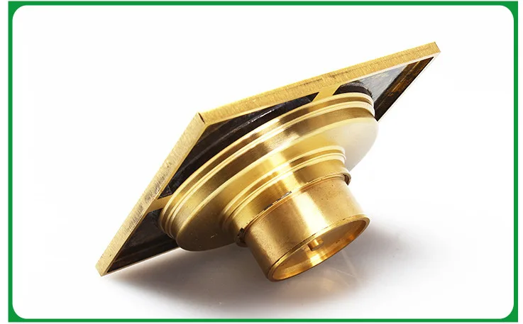 Бесплатная доставка Высокое качество Золотой трап для ванной или балкона смыва