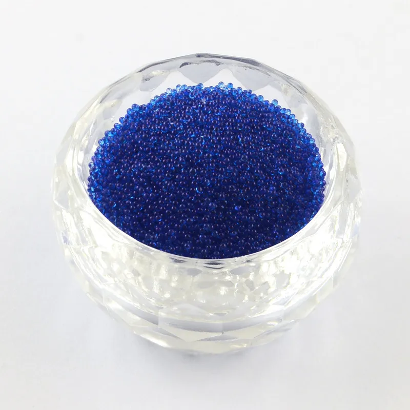 MediumBlue Около 450 г/пакет 0,6~ 0,8 мм прозрачный DIY 3D дизайн ногтей украшения Мини стеклянные бусины для ногтей DIY изготовления крошечных икры ногтей бусины F70 - Цвет: MediumBlue