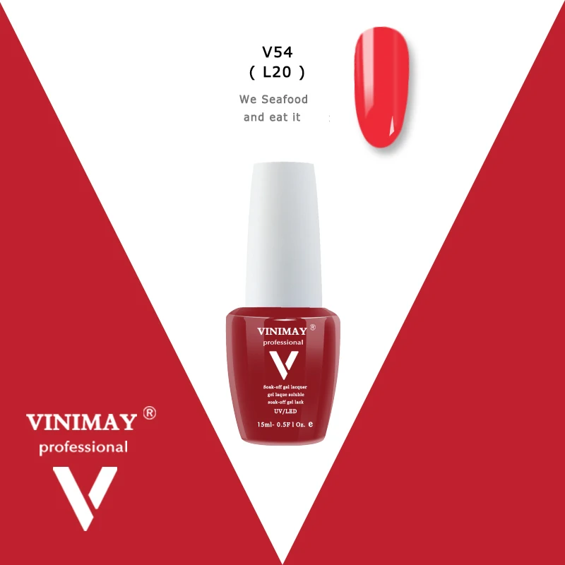 VINIMAY, Новое поступление, гель лак, УФ-гель для ногтей, Гель-лак Vernis, гель Nagellak, Гель-лак для замачивания, Гель-лак, праймер для ногтей, 15 мл - Цвет: V54