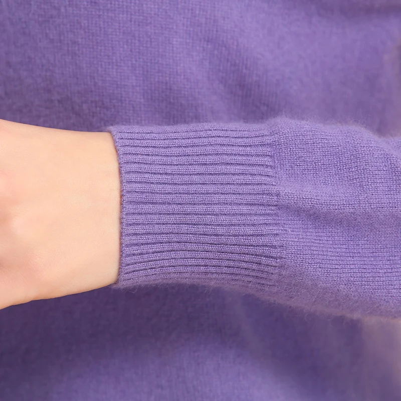 Женщин свитер 100% чистого кашемира вязаный зима О-образным вырезом теплые свитера