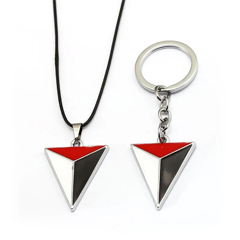 

New Game PS4 Uncharted 4 Keychain Shoreline Triangle Metal Key Ring Chain Pendants White Chaveiro Kolye Men Jewelry