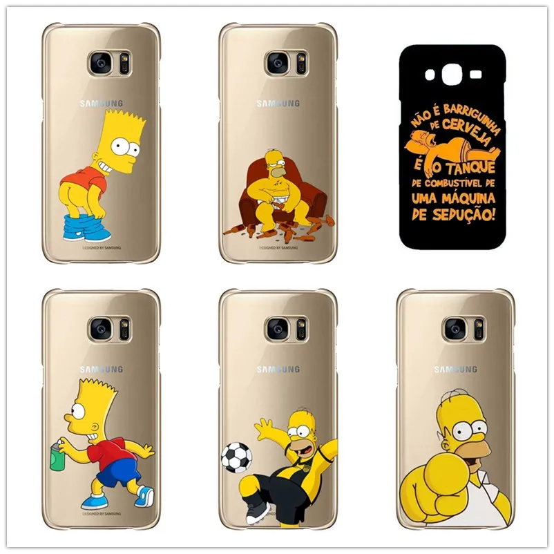 Счастливая семья (Симпсон) ТПУ мягкого силикона для samsung Galaxy S5 S6 S7 S8 S9|Сумки