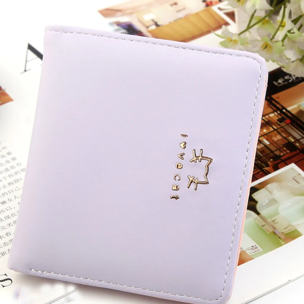 Mini Thin Folded Women Short Wallet Cute Animal Pattern Coin Purse Card Holder Bag Fashion New Woman Wallets Carteira Feminina
