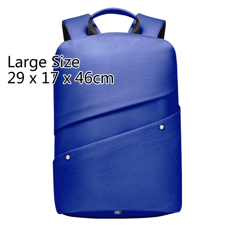 Blue Large Модный деловой женский рюкзак для ноутбука 15,6 дюймов, розовые водонепроницаемые женские рюкзаки для путешествий, Противоугонный рюкзак, женская сумка - Цвет: Blue Large