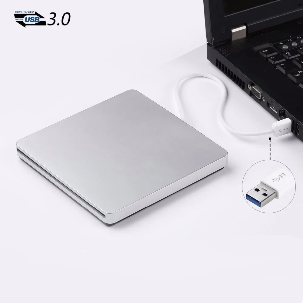 Внешний тонкий DVD накопитель USB 3 0 портативный привод для Samsung Asus Dell HP ACER Lenovo Toshiba