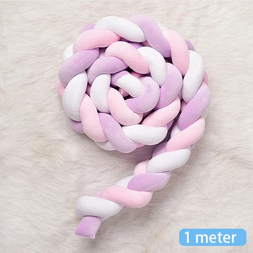 Mix Color B-1M 1 м/2 м/3 м ручной работы плетеная nody Knot новорожденная кровать бампер длинная завязанная тесьма Ledikant бампер детская кроватка бампер декор комнаты - Цвет: Mix Color B-1M