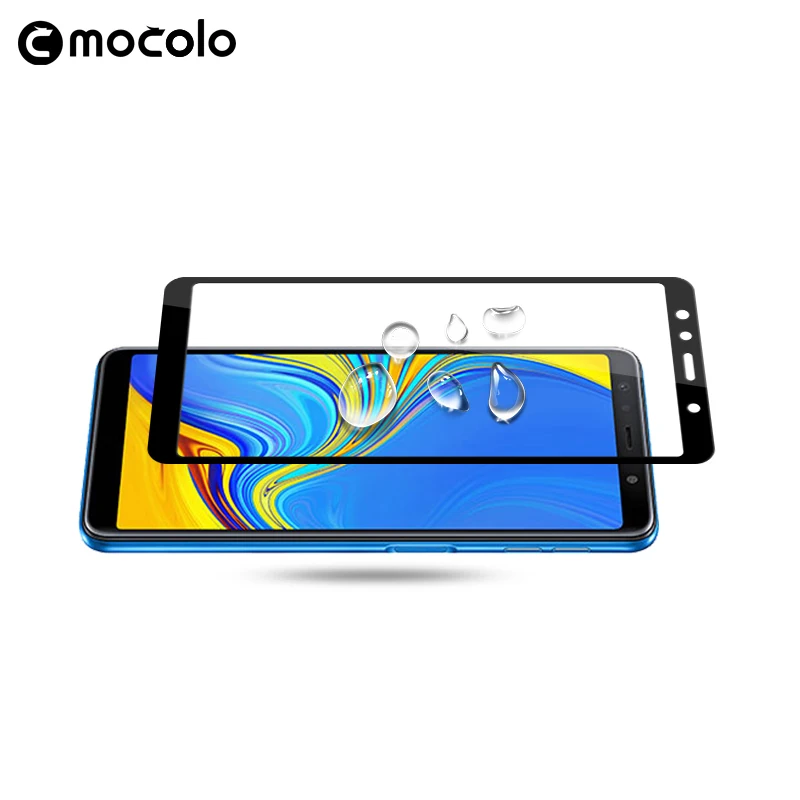 Закаленное стекло Mocolo для Samsung Galaxy A7 2018 твердая защитная пленка на полный экран