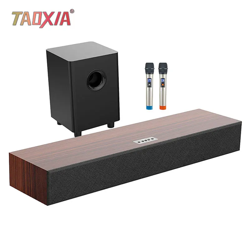 

5.1 Echo Wall Sound Wood High Power Subwoofer Home Living Room K song System Set KTV Cinema Three in One 3D Stereo Surround