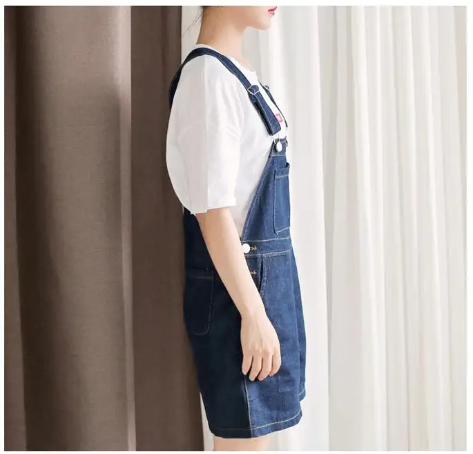 Женский свободный комбинезон на пуговицах повседневный однотонный из хлопка с