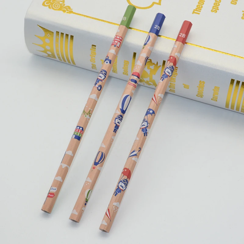 Карандаш HB 2B с рисунком из мультфильма Ляпис школьные принадлежности для детей
