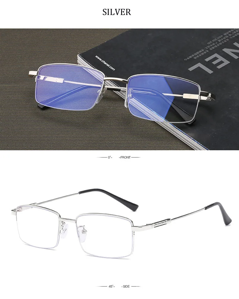 MIZHO Computer Glasses clear Anti radiation Men Rays Radiation Gamin Eyewear Rectangular Business Anti Blue Light Glasses Man