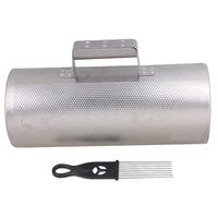 yibuy 13 length stainless steel guiro with scraper latin percussion musical training instrument