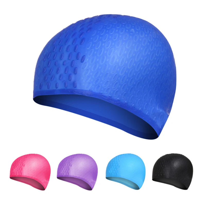 Силиконовые водонепроницаемые шапочки для купания мужчин и женщин эластичные