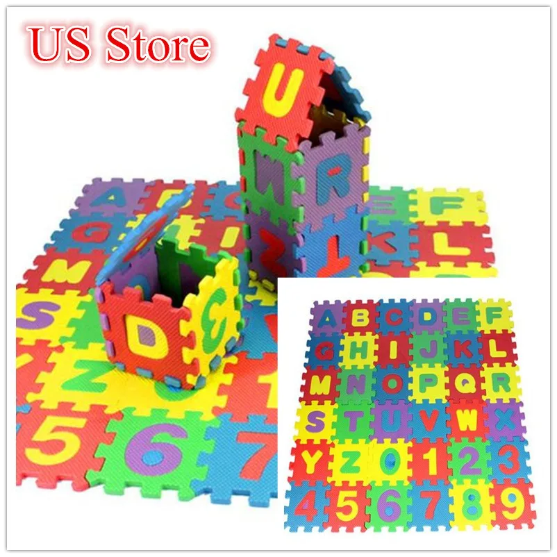 Обучающая игрушка для детей 36 шт. с цифрами и алфавитом обучающая ye11.16|Пазлы| |