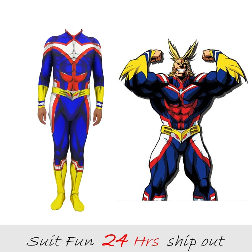 Женский костюм для костюмированной вечеринки All Might My Hero academic Boku no боди из лайкры с
