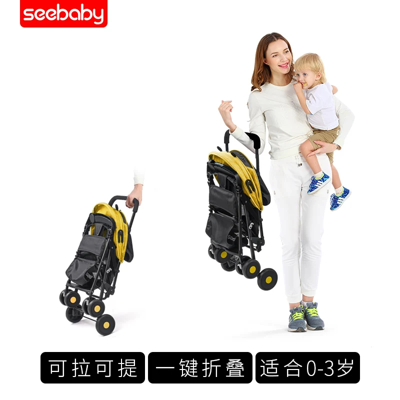 Ульсветильник Кая детская коляска Seebaby складная двойная коляска|Четырехколесная