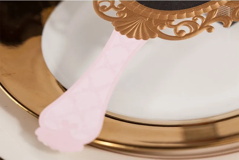 Новый стиль розовый зеркало Форма лазерная резка Свадебная Открытка Приглашения