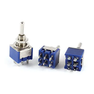 SPDT вкл/выкл/вкл 3 сторонний блокировочный мини переключатель переменного тока А