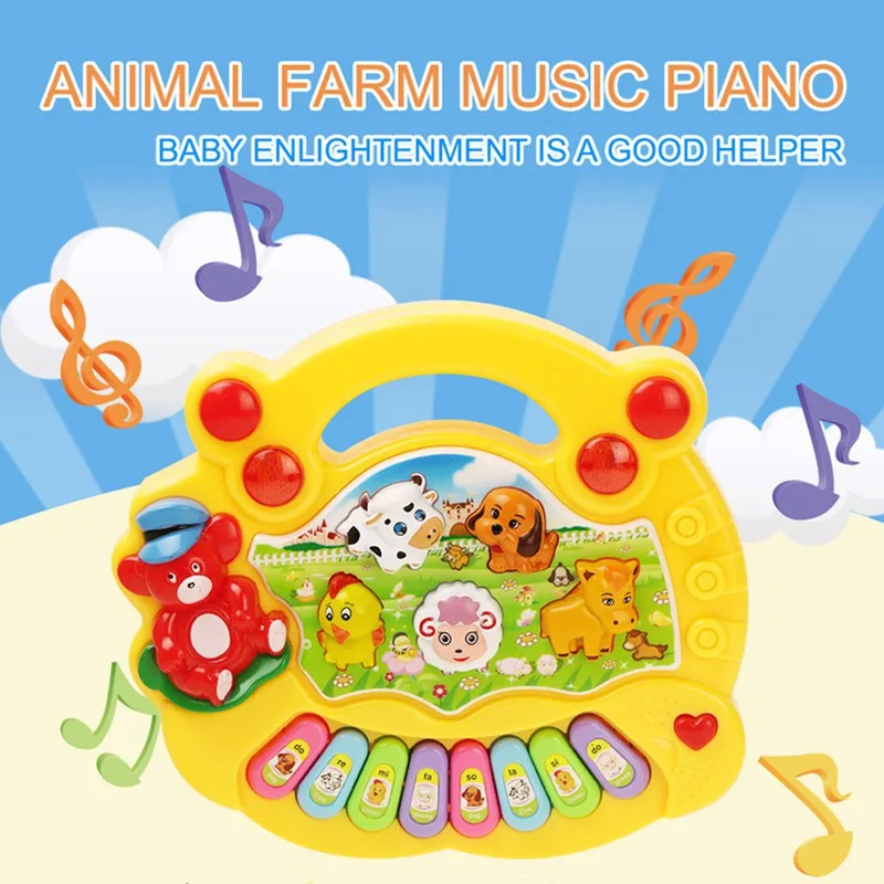 

Musical Instrument Toy Baby Kids Animal Farm Piano Developmental Music Animal Sound Educational Toys For Children Gift