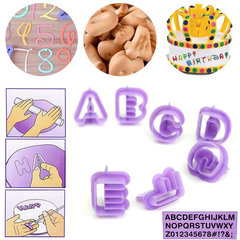 40 шт./1 комплект выпечки торта букв печенье Алфавит числа Плесень DIY Форма Кухня