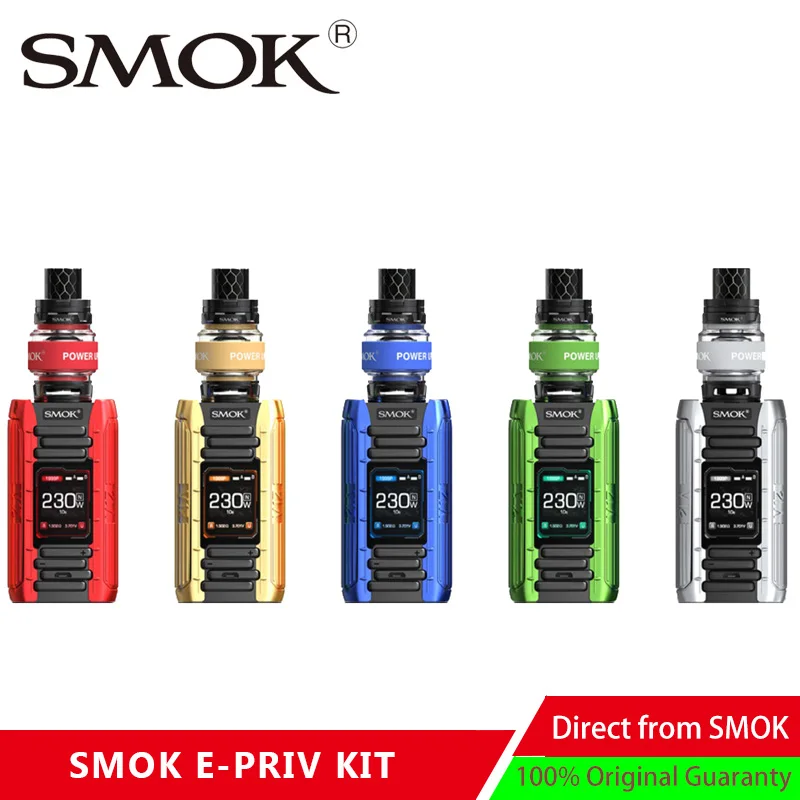 Оригинальный SMOK E-priv набор 8 мл TFV12 Prince Tank fit 230 Вт E-приватный режим Vape с
