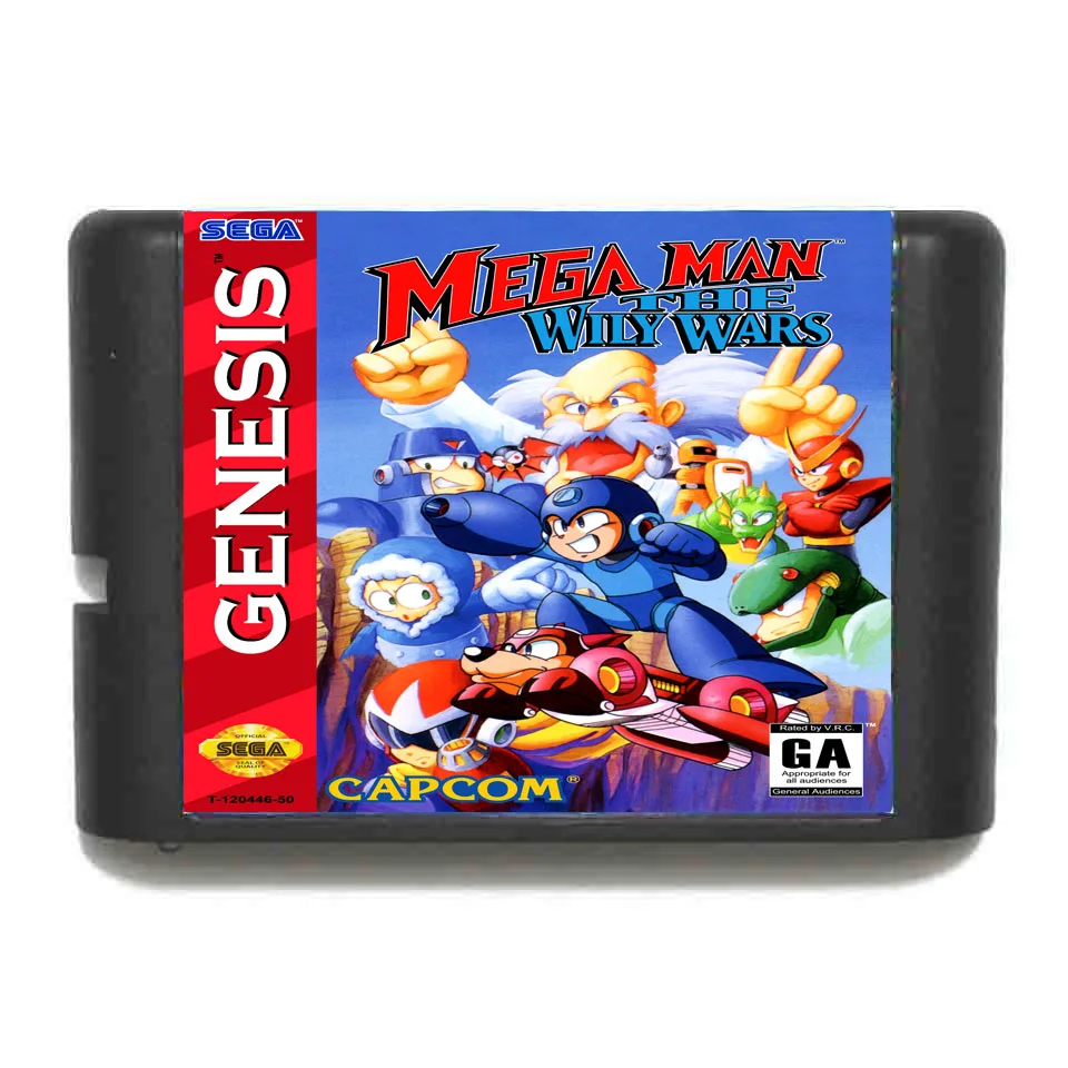 

Mega Man The Wily Wars 16 bit SEGA MD Game Card For Sega Mega Drive For Genesis