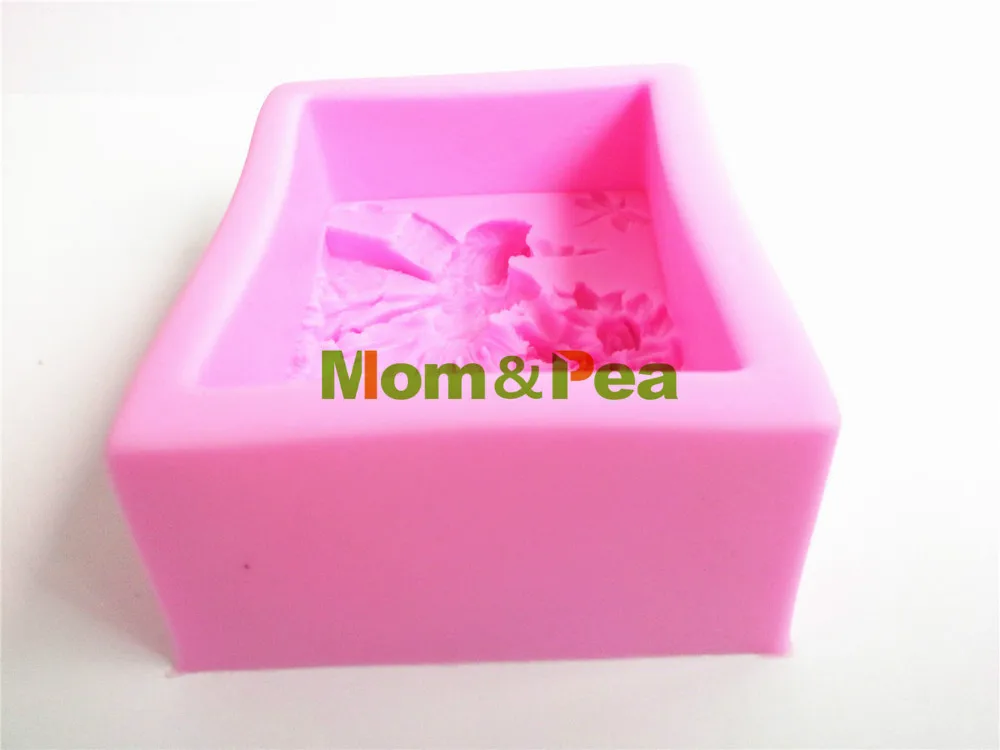 Мама и горох 0462 Бесплатная доставка Фея в форме цветка из силикона торт украшение