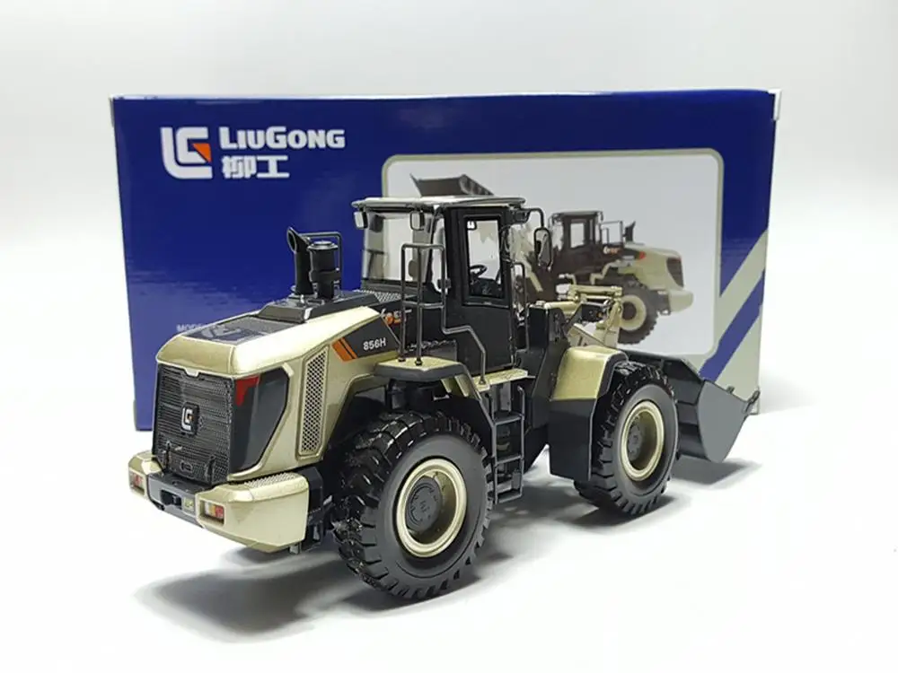 Серый Редкая, Коллекционная модель из сплава игрушка в подарок 1:35 Liugong 856 H колесный погрузчик строительные транспортные средства литье под давлением игрушка модель для украшения - Цвет: Серый