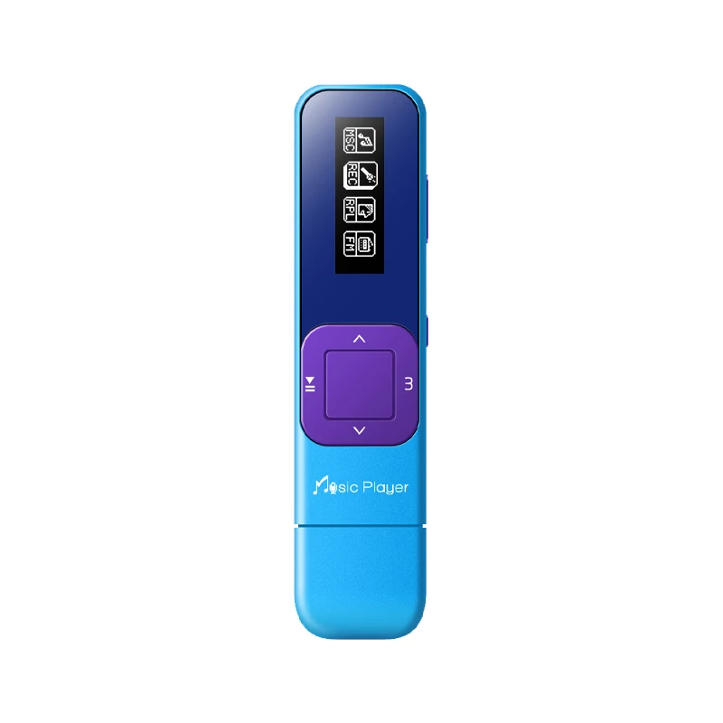 Мини usb mp3 музыка Спорт медиаплеер hi fi портативный с ЖК-экраном радио fm видео 8 ГБ Небольшой без потерь hifi MP-3 МП 3 настоящий flac - Цвет: Blue