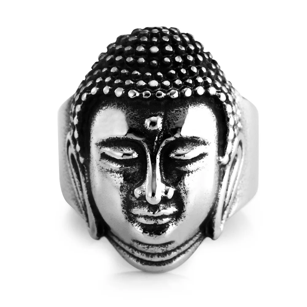 

Monla Buddha Head Bless Ring 316L Stainless Steel Buddhism Jewelry Wholesale Price