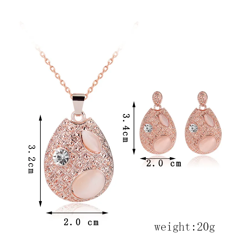 Женский ювелирный комплект из колье и серёг с опалом|earring finding|earring necklace displayearrings