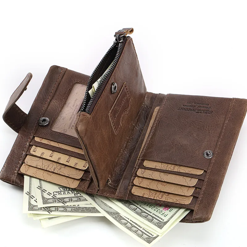 Коричневый женский кошелек из натуральной кожи качественный вертикальный