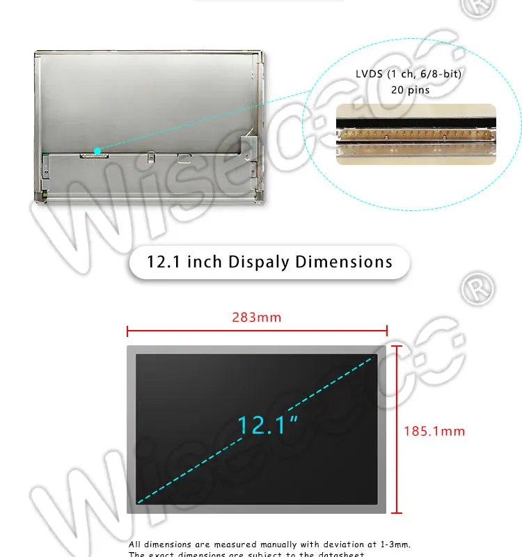 12," Высокая яркость разрешение 1280*800 TFT lcd с VGA динамиком LVDS HDMI для промышленного оборудования