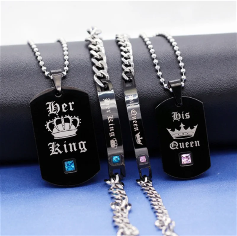 Его Queen ее король черного цвета розового золота Цвет для женщин Однотонные