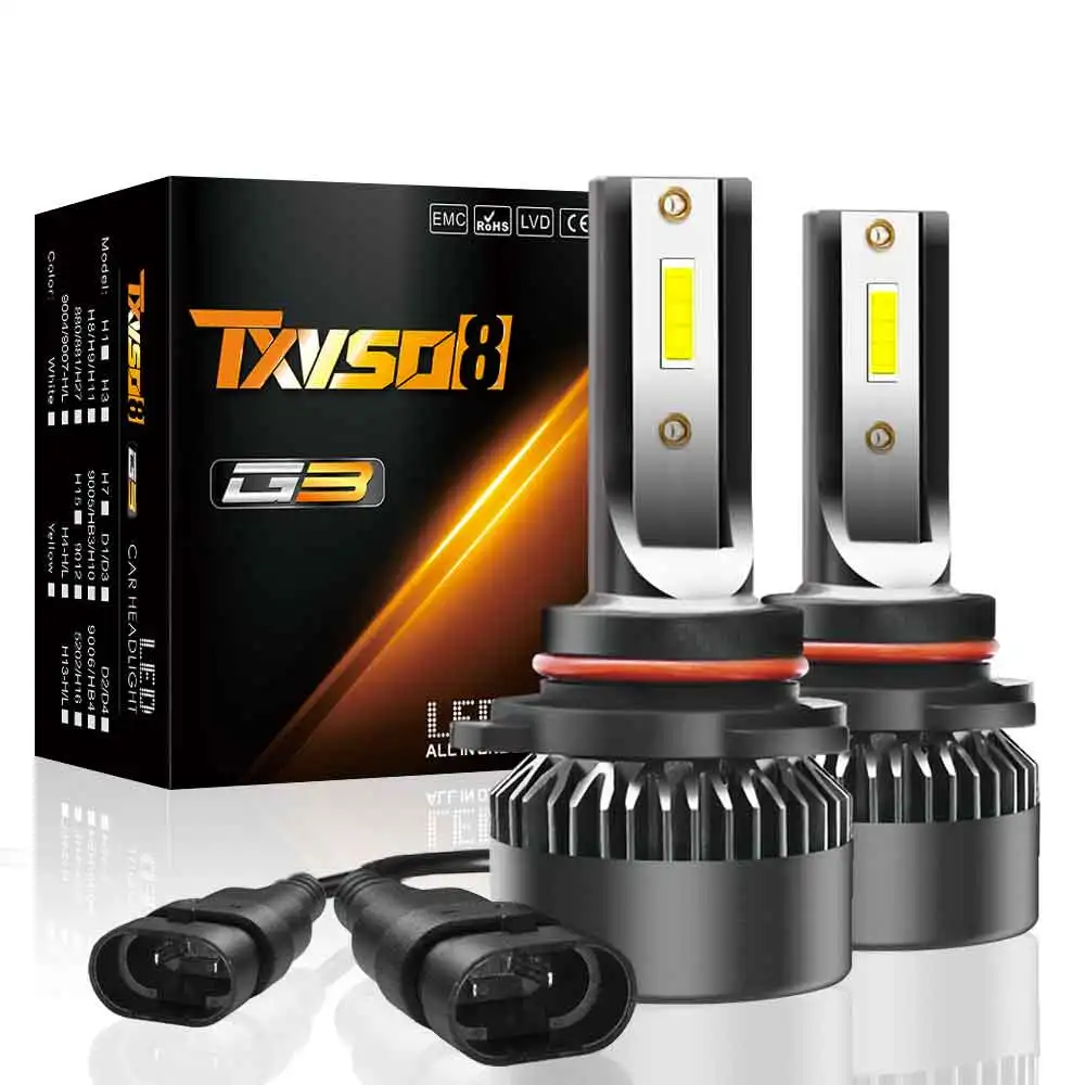 Обновленные супер яркие Автомобильные светодиодные фары 2 шт. H7 светодиодный H4 H1